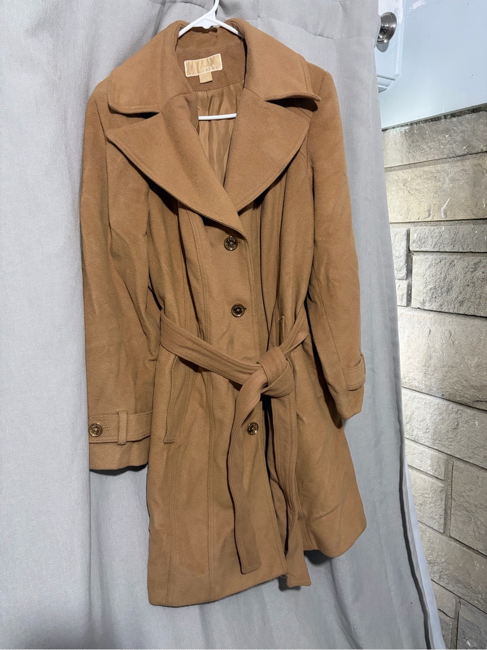 MICHAEL Michael Kors Camel Belted Trench Coat
